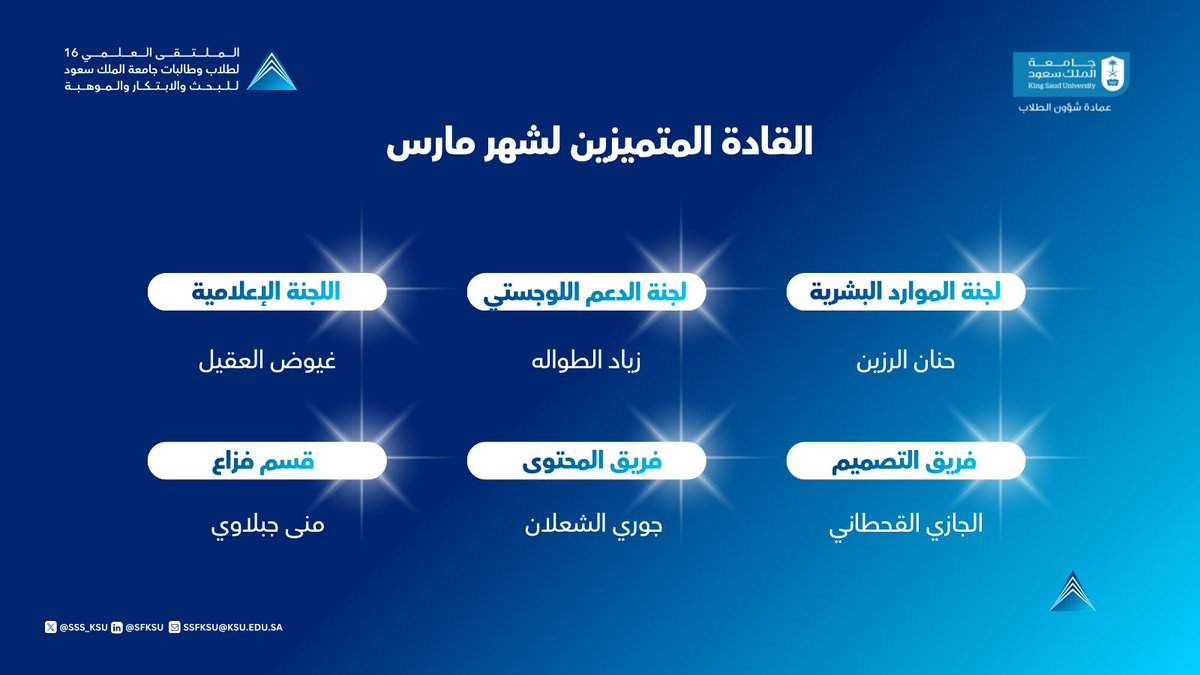 الملتقى العلمي لطلاب وطالبات جامعة الملك سعود tweet media