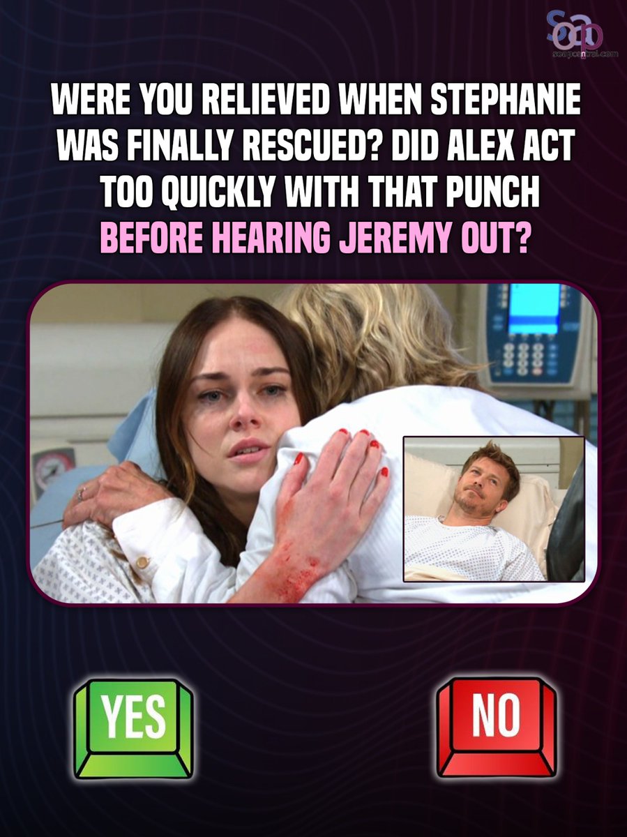 soapcentral's tweet image. Did Alex act too quickly when he punched Jeremy before hearing him out?

#DAYS #DaysOfOurLives