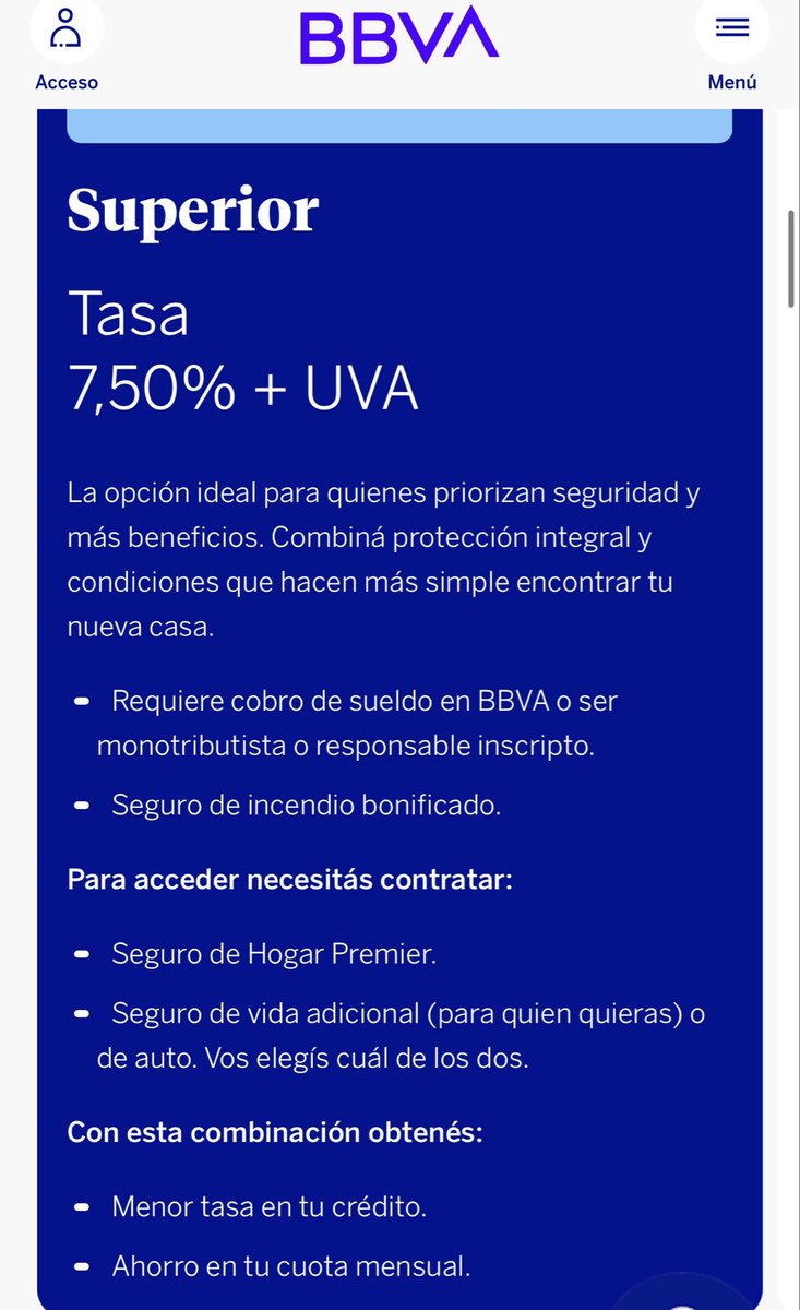 FGRouco's tweet photo. Desde hoy, el BBVA sumó a los monotributistas a la línea preferencial de créditos hipotecarios UVA. 

Quedan incluidos en la línea al 7,5% anual. Excelente noticia para aumentar el acceso al crédito. https://t.co/7CJSA3JH7i