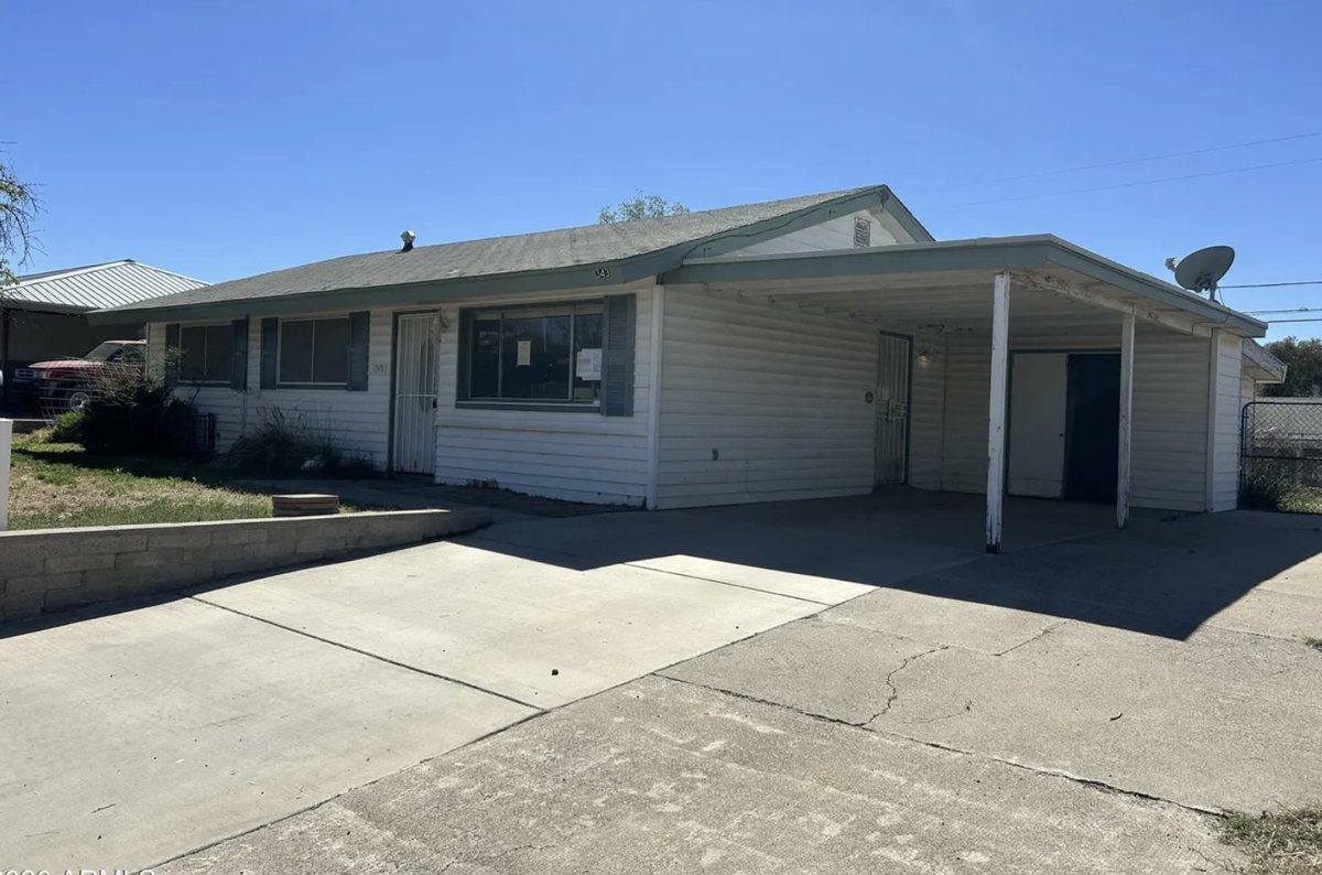 oldhouseunder50's tweet image. #Arizona Foreclosure: Vintage 1959 Block Home with Partial #MountainViews  $79,900. 
oldhousesunder100k.com/arizona-forecl…