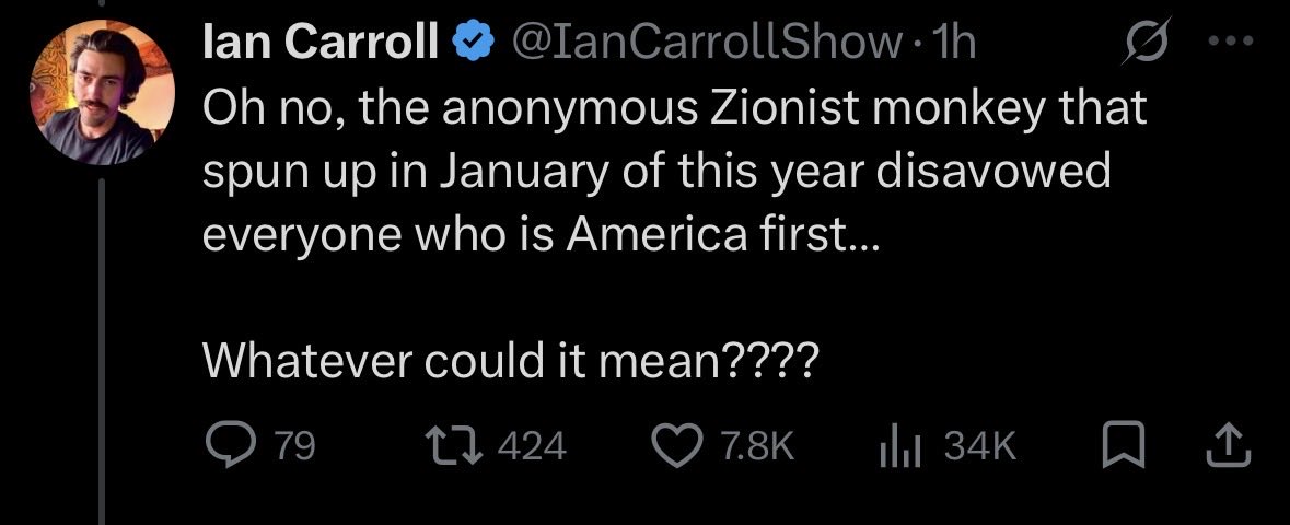 I just want you to answer my question <a href="/IanCarrollShow/">Ian Carroll</a> no more ducking and dodging just answer the question!

What factual stone cold evidence has Candace Owens produced against Erika Kirk?

Don’t block me, don’t call me propaganda with less than 6000 followers, just answer the