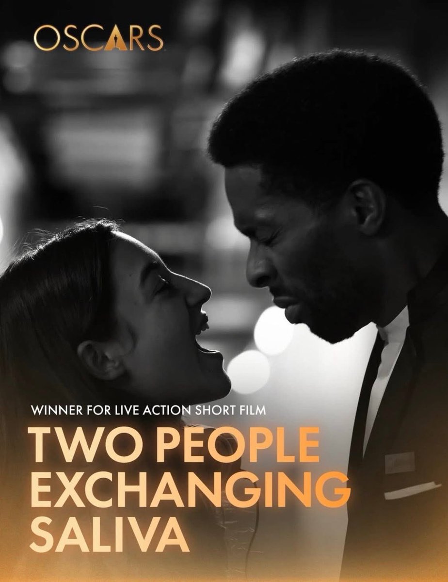 priffest's tweet photo. Fantastic news.

Film TWO PEOPLE EXCHANGING SALIVA won an Oscar for the short films category.
Congratulations to our own Luana Bajrami one of the lead actresses in this film.
We are happy we’ve screened this film at the last PriFest, where it won Best Medium Length Film Award. https://t.co/F2wxS2FtpE