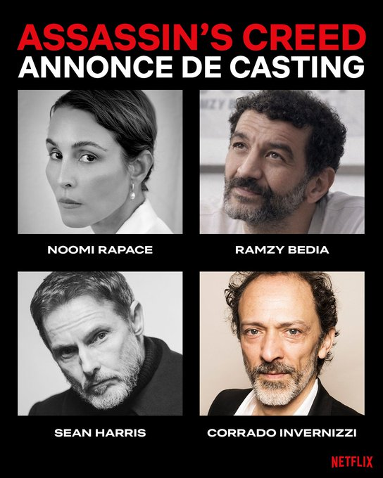 Lubiie's tweet photo. #casting Notre #Ramzy national rejoint la série #Netflix #AssassinsCreed adaptation du célèbre jeu vidéo ! Il donnera la réplique à des pointures comme Noomi Rapace, Sean Harris et Corrado Invernizzi. @NetflixFR #jeuvideo #series #streaming #serienetflix https://t.co/Td90ZdAN7n