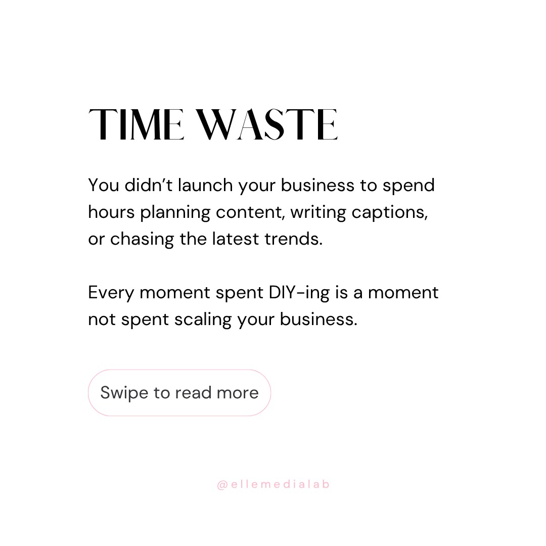 ElleMediaLab's tweet photo. Doing your own social media? It’s costing more than you think.

From wasted time to missed growth opportunities, DIY social might be holding your business back.

Let the Elle Media team take it off your plate—and do it right.

✨ Book your free consultation—no strings attached. https://t.co/OLmRkoMfAo