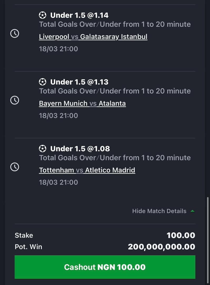 MrSofttips's tweet photo. 20 mins under 1.5 goals On SportyBet to Win 200m ready🍀

Code is Ready Who is Ready??
If you have  N100 to play tap ❤️ like  fast 
Just say boom and repost https://t.co/Jd7cgaGf2M