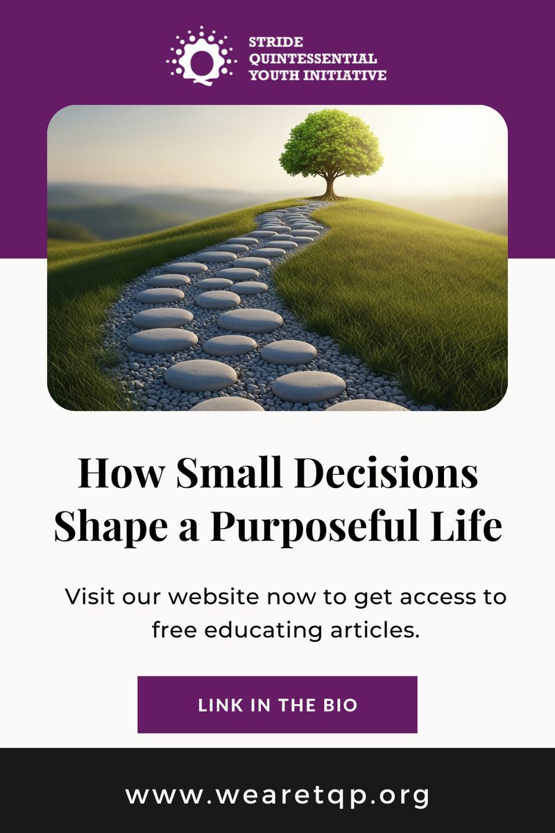 Big transformations often begin with small decisions.

Every choice we make
The habits we build
The paths we decide to take

So, how do small decisions actually shape a purposeful life?

Read the full article to find out. 😊
Link in bio.

wearetqp.org/the-quiet-powe…