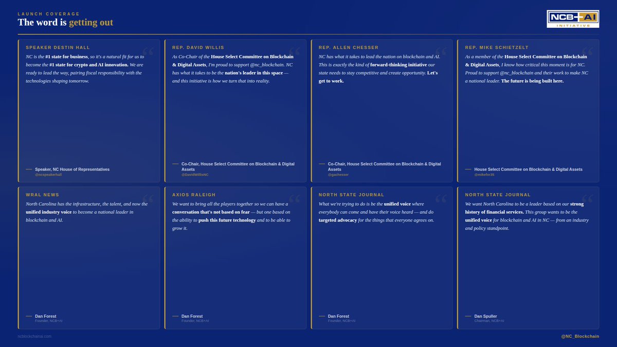 North Carolina Blockchain + AI Initiative tweet media