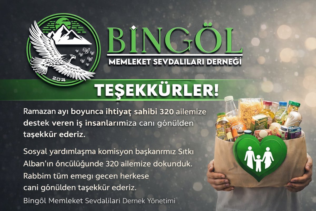 Bingöl Memleket Sevdalıları Derneği tweet media