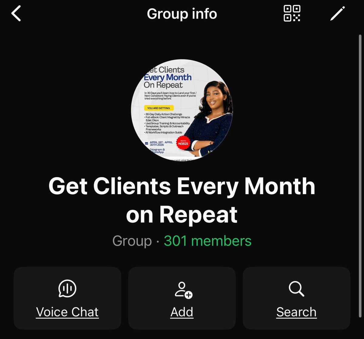 300 persons have signed up for the “GET CLIENTS EVERY MONTH ON REPEAT” – 30 Days Challenge 

I bet you are the only one not here 

Signup here now.
selar.com/42p4r6w827