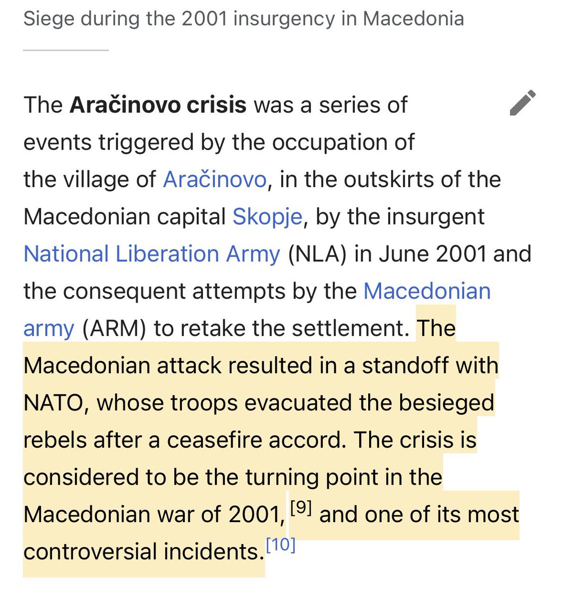 PotempkinBrain's tweet image. #FYROM #Macedonia #NorthMacedonia #Balkans 25 yeas ago. The NLA got within mortar distance of the country’s main airport, resulting in the evacuation of NATO troops:
