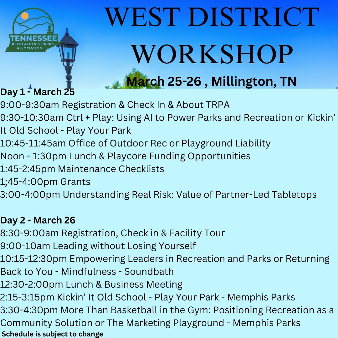 TN Rec&Parks Assoc. tweet media