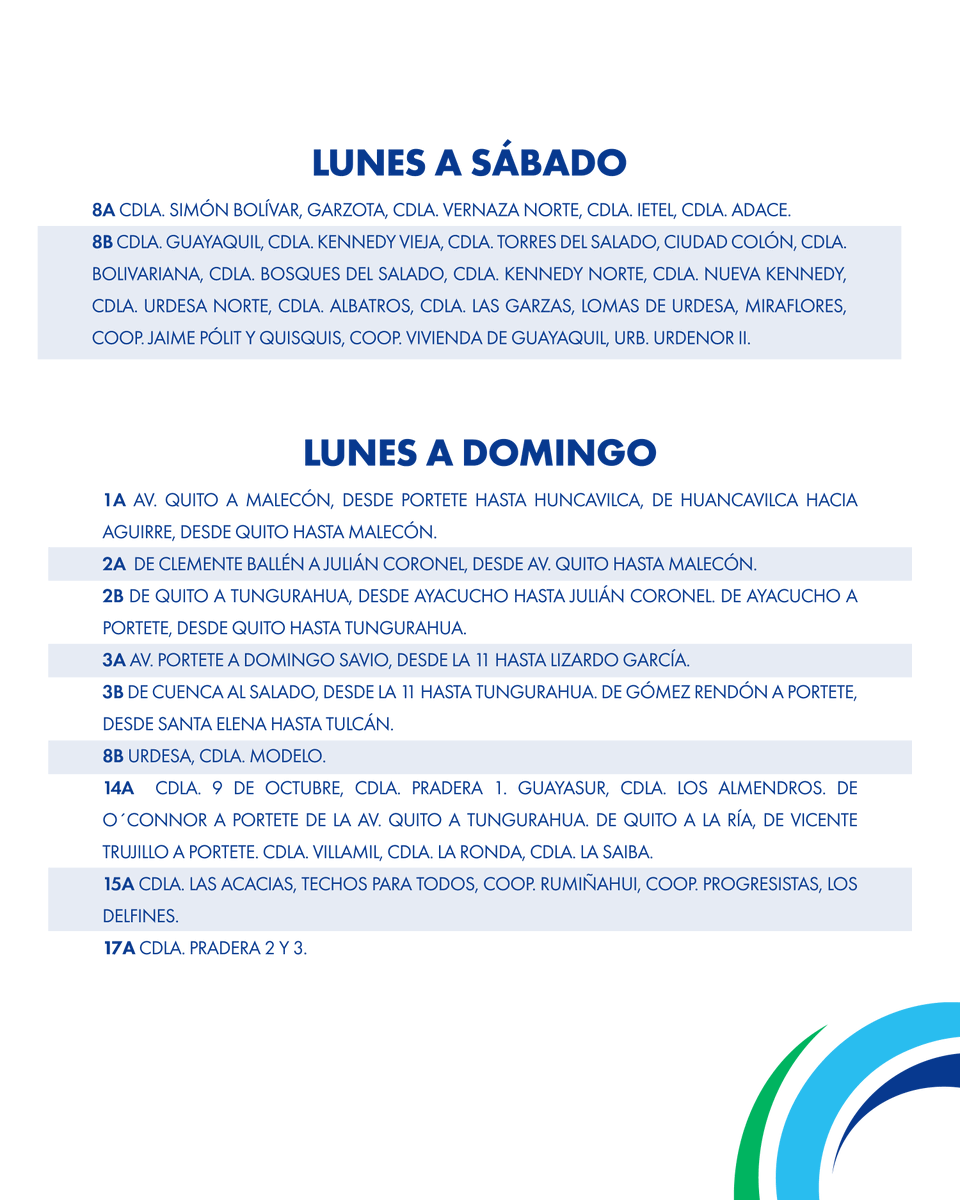 ⚠Recuerda que durante el toque de queda, el horario y frecuencia de recolección nocturna se realizará entre las 14h00 y 18h00. Tu compromiso es importante porque lo mejor de Guayaquil empieza contigo🤝