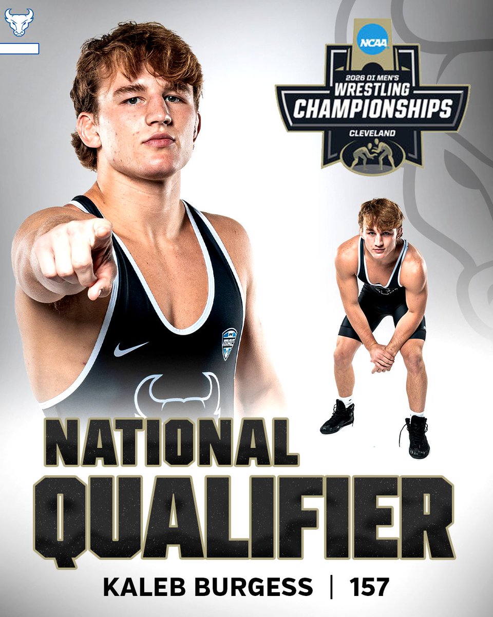 🚨Last Chance National Qualifier!🚨

157: Kaleb Burgess (<a href="/UB_Wrestling/">Buffalo Wrestling</a>)

Season Record: 17-6
Career Record: 74-56
Seed at NCAAs: (23)

-4-Year Starter: 2023-24 (149) - 2025-26 (157)

-Team(s): 2022-26 (Buffalo)