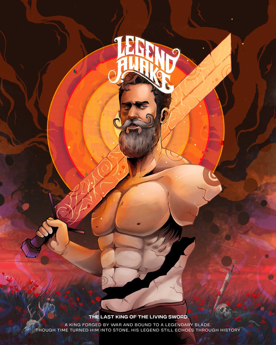 ajfearixus's tweet photo. He lost an arm, not his legacy. 🗡️
⚔️ The Last King of the Living Sword
Character Illustration by: @jack_ac_art
Typography Concept & Art Direction by:
@ajfearixus @photoshop @Adobe #typography #design #digitalart #art #poster #warking #legend #artwork #typeface #designart https://t.co/uL1XfVKcxy