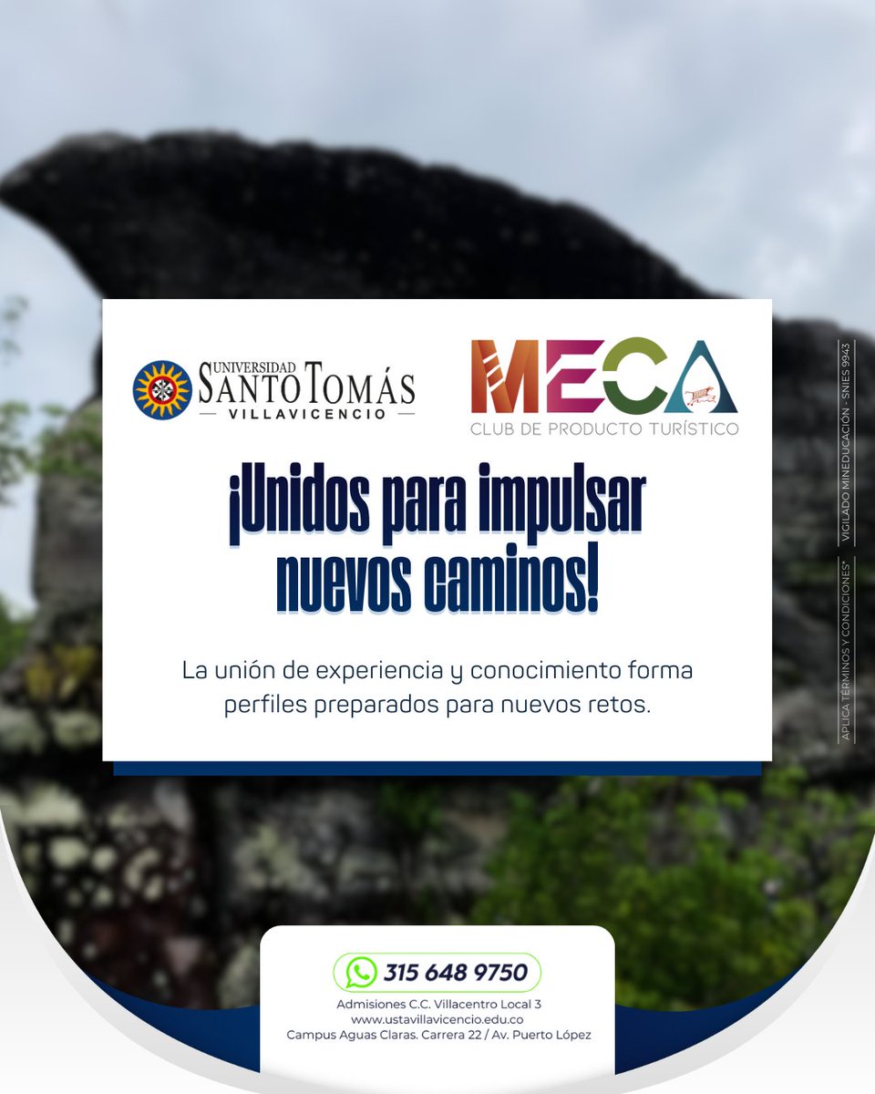 Alianzas que fortalecen la educación 🔗 
Aplican términos y condiciones.

#ConveniosInstitucionales #Posgrados #meca #turismo #CrecimientoProfesional