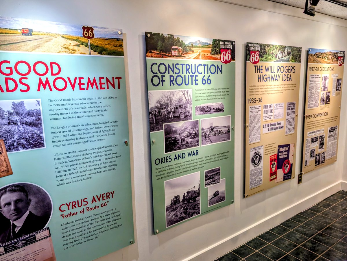 okhistory's tweet photo. Celebrate the centennial of Route 66 by visiting the Will Rogers Memorial Museum in Claremore, Oklahoma! Route 66 was established in 1926. In 1935, the US Highway Association designated Route 66 as the Will Rogers Highway. 
#Route66 #MotherRoad #WillRogers #OklahomaHistory https://t.co/Epm6VZQgzh