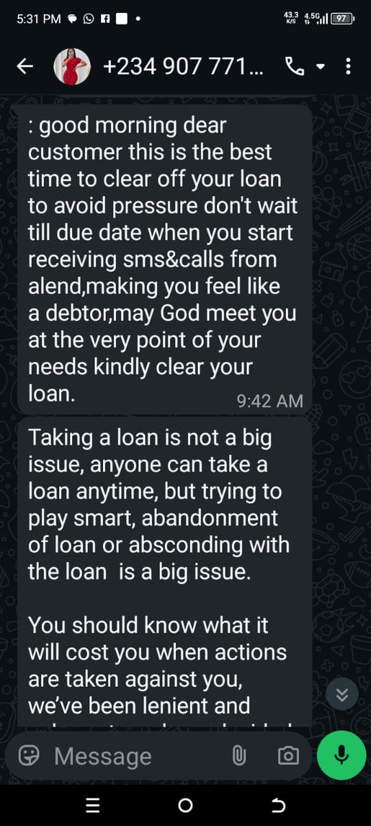 MotadeFlickers's tweet photo. @fccpcnigeria The is to bring to your notice the unruly behavior of one of the state of @Alend Loan App. The due date is 16th March,2026. For this agent to be civil below are the messages she has sent to provoke me as one of their clients. Below are the screenshots https://t.co/W2S83V88Az