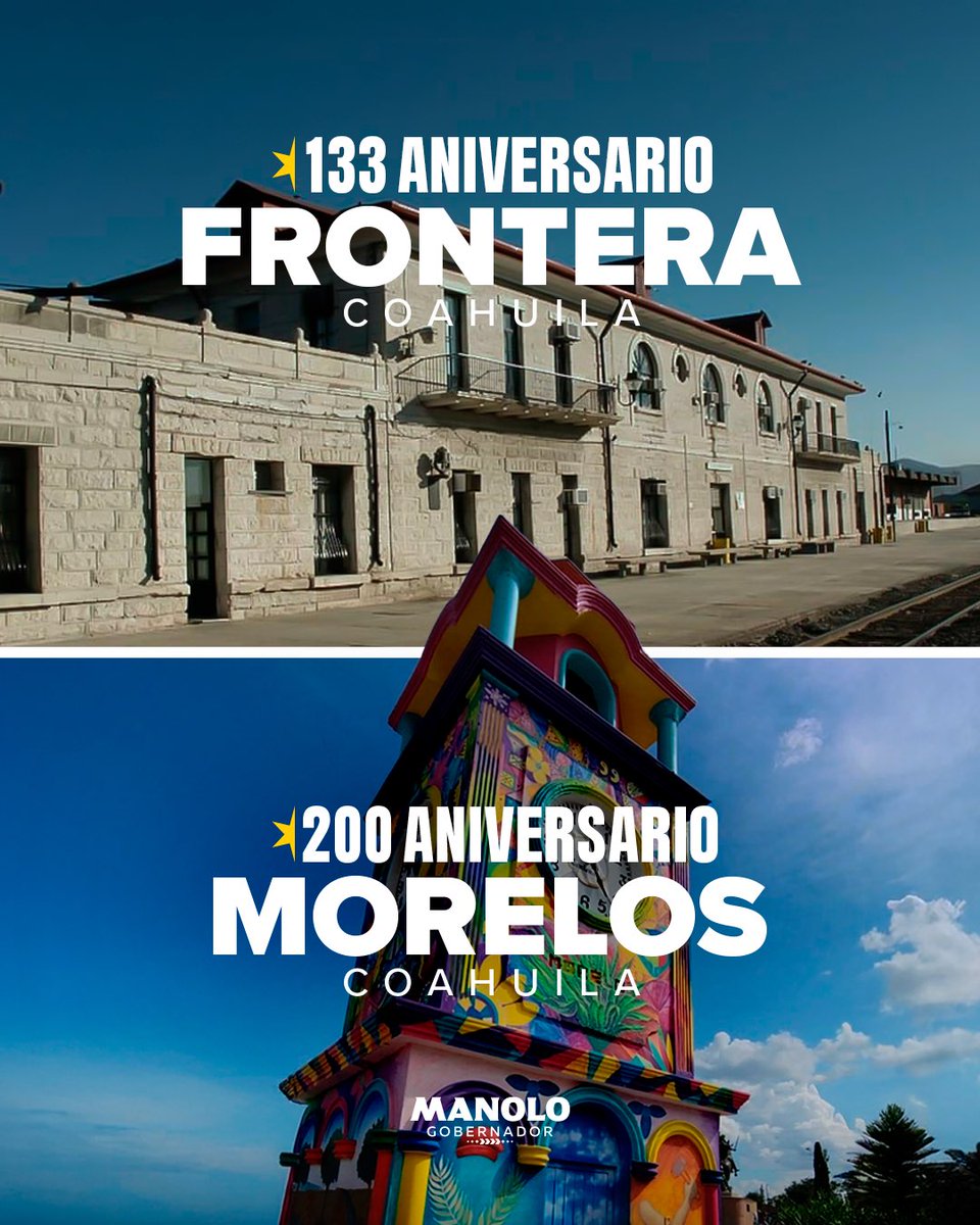 manolojim's tweet image. Hoy quiero enviar una gran felicitación a nuestra gente de los municipios de #Frontera y #Morelos por su aniversario. Dos municipios que sin duda han contribuido a construir la grandeza de nuestro gran Estado. (1/2)