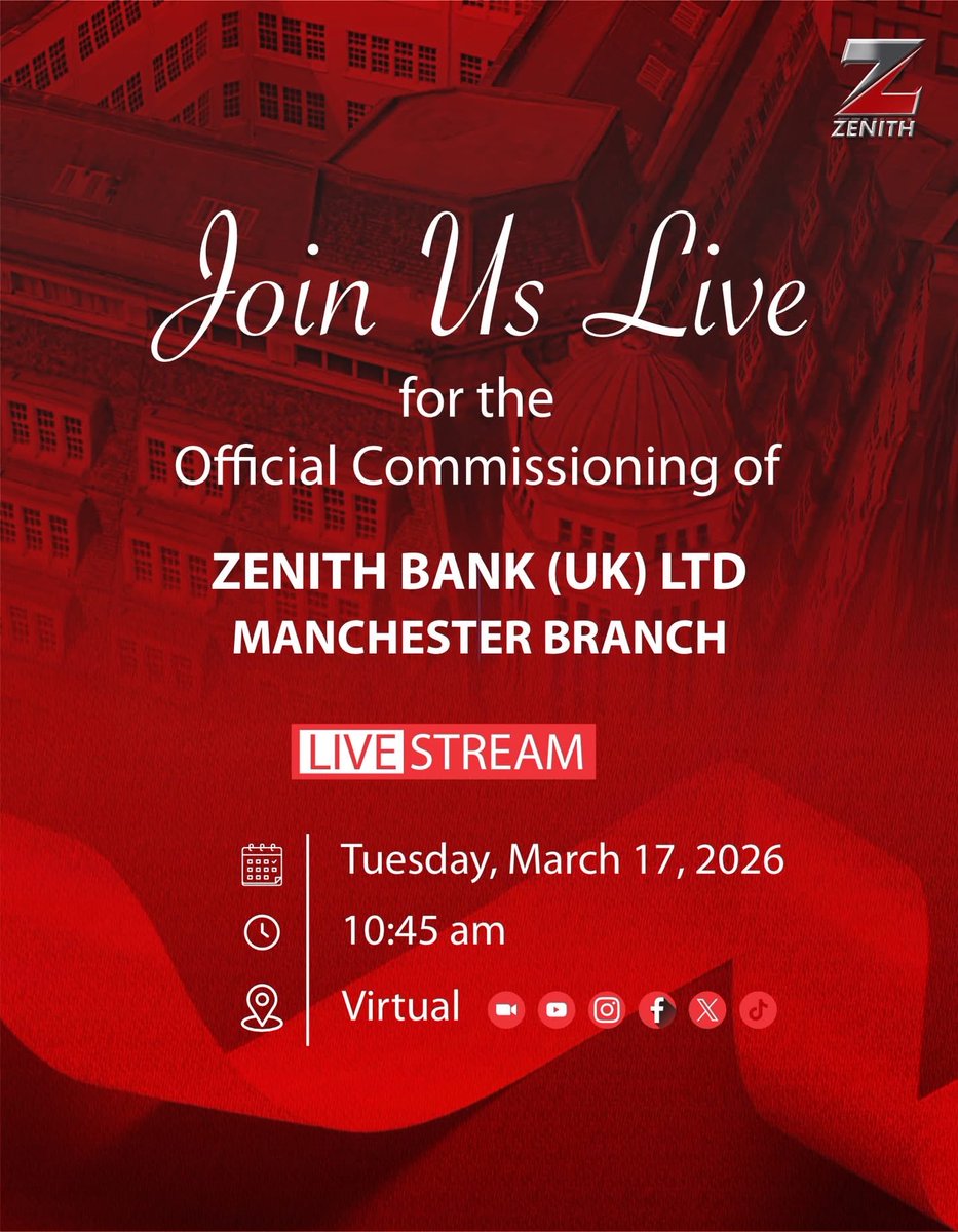 usijfox's tweet photo. Please join us on this epoch making event !!!
#zenithbankplc #wealthmanagent #zenithbankukltd #superiorperfomance #scopeforgrowth https://t.co/AoJHLw4PqV