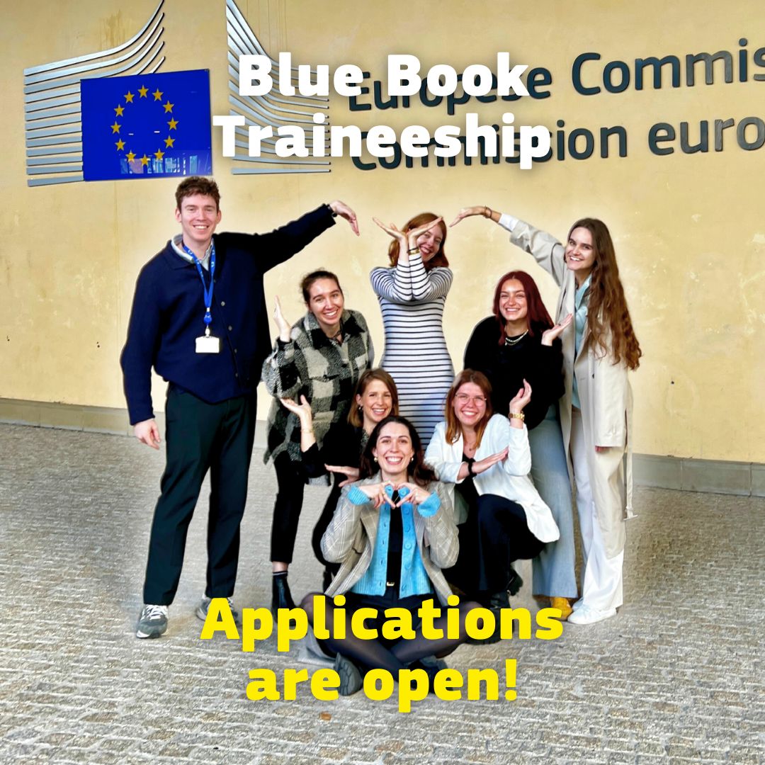 opportunitiesfy's tweet image. 🇪🇺 Apply for the EU Blue Book Traineeships 2026–2027 – a 5-month traineeship with the European Commission with €1,538/month stipend + travel support. Deadline: 7 April 2026. Apply: wp.me/p23f03-7VW 

#EUTraineeship #EUBlueBook #Internships #OFY 🚀
