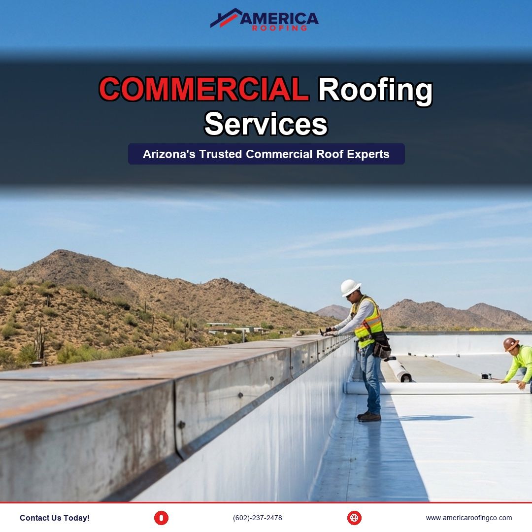 🔨 Commercial Roofing Services

Your building's first line of defense. Trust Arizona's experts!

📞 Free estimates: (602)-237-2478

#AmericaRoofing #CommercialRoofing