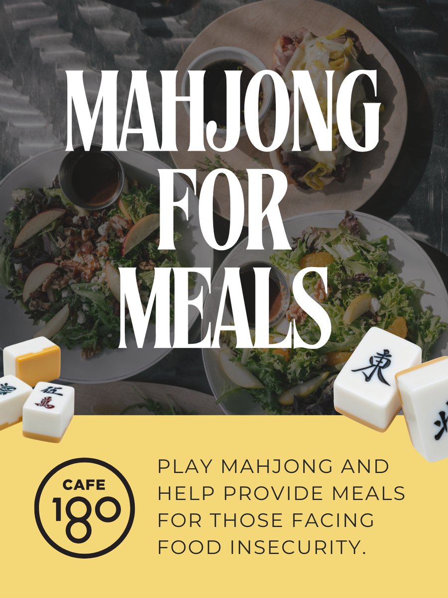 Come play Mahjong and help support those facing food insecurity.

Whether you still really aren't sure how to spell Mahjong, or you're a seasoned pro, we have a seat for you! zeffy.com/en-US/ticketin…
