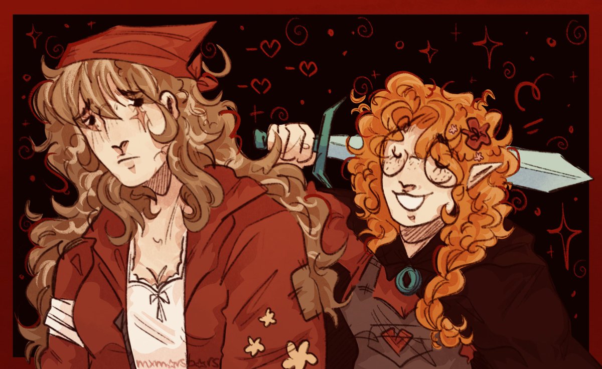 a little sl!shinyduo doodle :D hashtag let’s kill the girl with a violent reputation she wants to leave behind so we can be murder buddies together!!