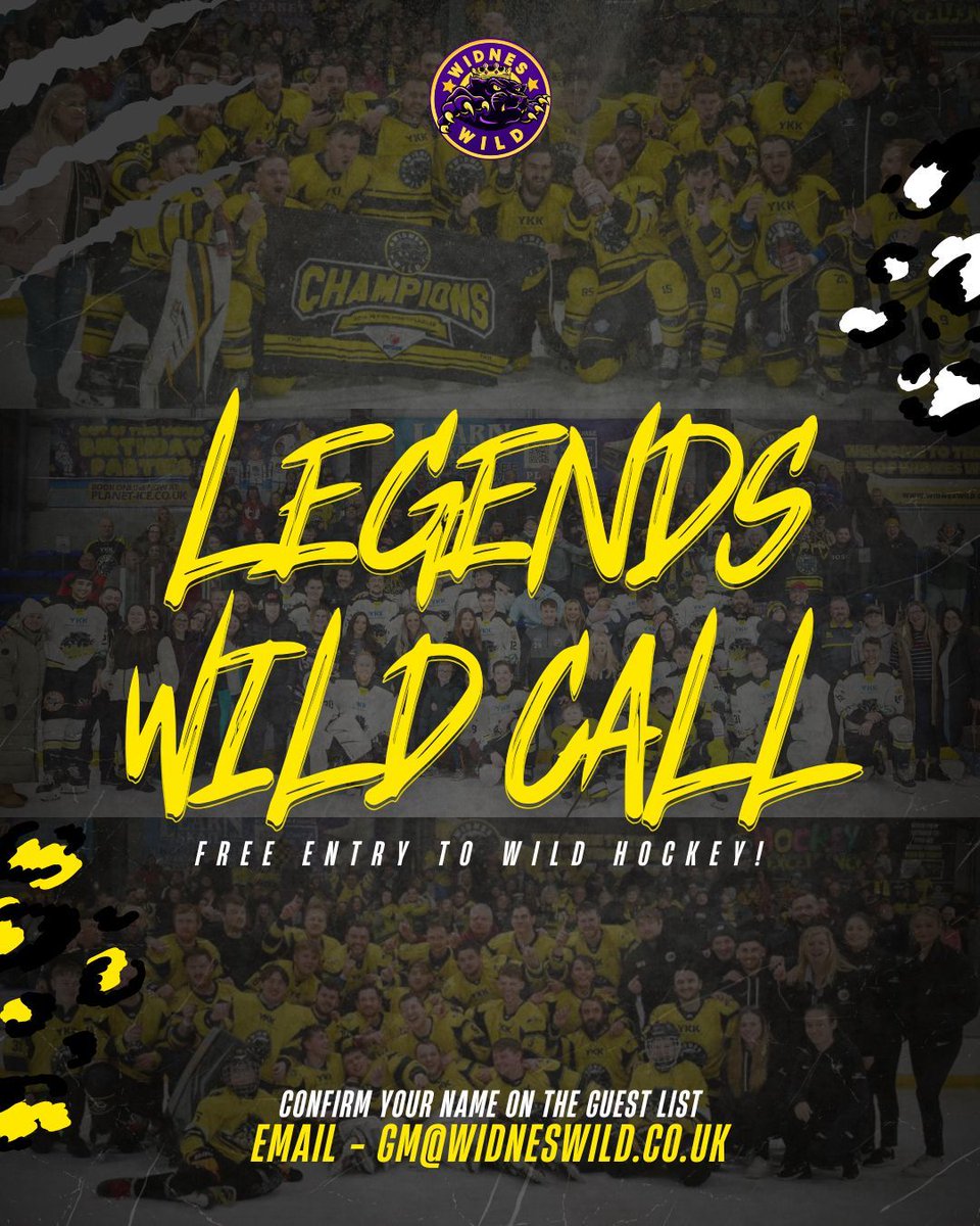 𝗖𝗔𝗟𝗟𝗜𝗡𝗚 𝗔𝗟𝗟 𝗪𝗜𝗟𝗗 𝗟𝗘𝗚𝗘𝗡𝗗𝗦! 💛

We’re inviting all Widnes Wild legends to join us free of charge this Sunday. 🙌

To claim your complimentary entry, please make sure you email gm@widneswild.co.uk to confirm your name on the guest list.

#LETSGOWILD #REWINDING