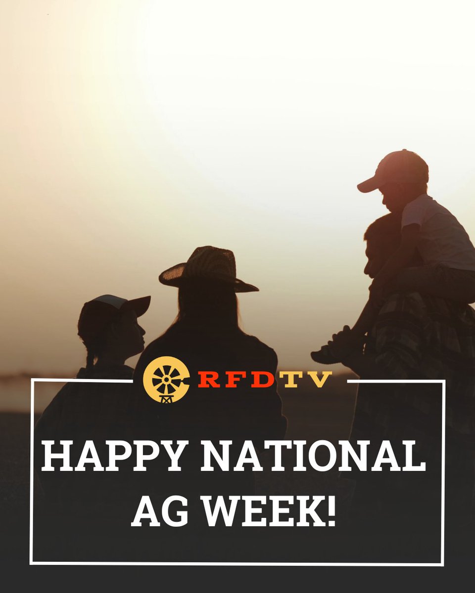 OfficialRFDTV's tweet image. Happy National Ag Week!! We are so proud to shed light on the industry that keeps us fed, clothed, and fueled. 

Don't forget to thank a farmer this week.

#nationalagweek #agtwitter