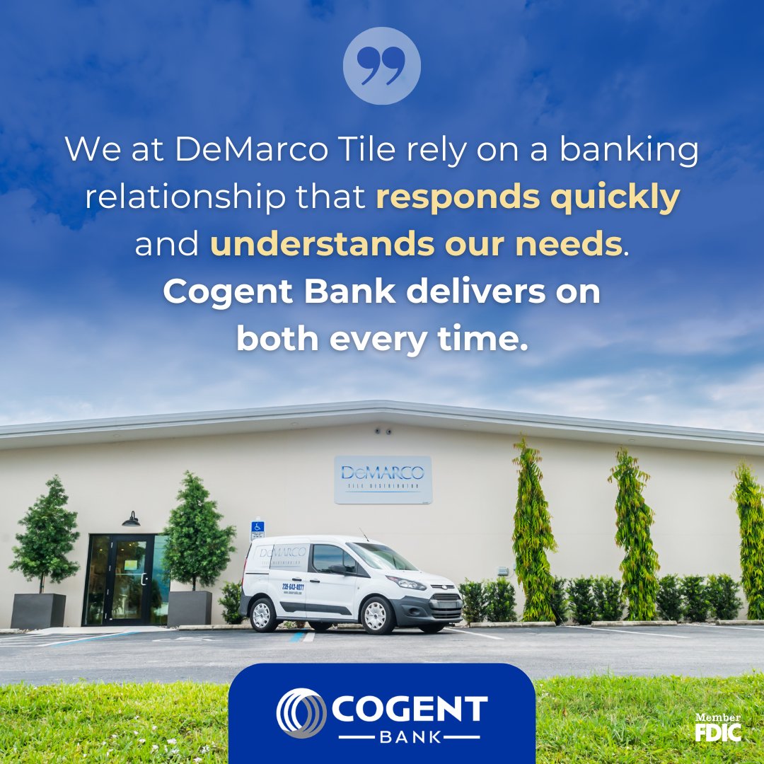 Responsive service and a true understanding of our clients' businesses are at the heart of what we do.

We're grateful for the trust our clients place in us, and we're always here to help Move You Forward.

Member FDIC
Equal Housing Lender