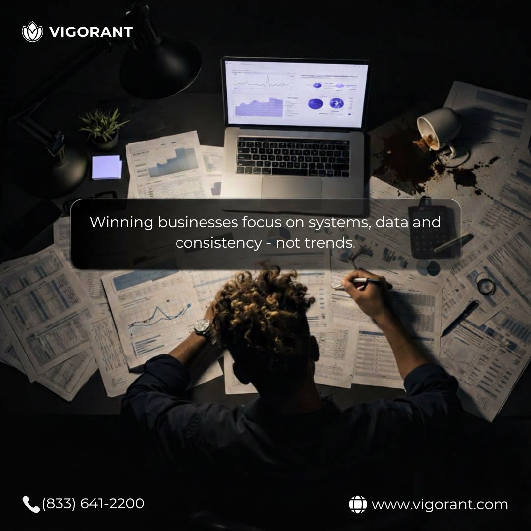 Vigorant_Inc's tweet image. Businesses that succeed don’t chase trends they build systems, track data, and stay consistent. 
#DataDrivenGrowth #Consistency #SmartBusiness #LongTermGrowth #Systems