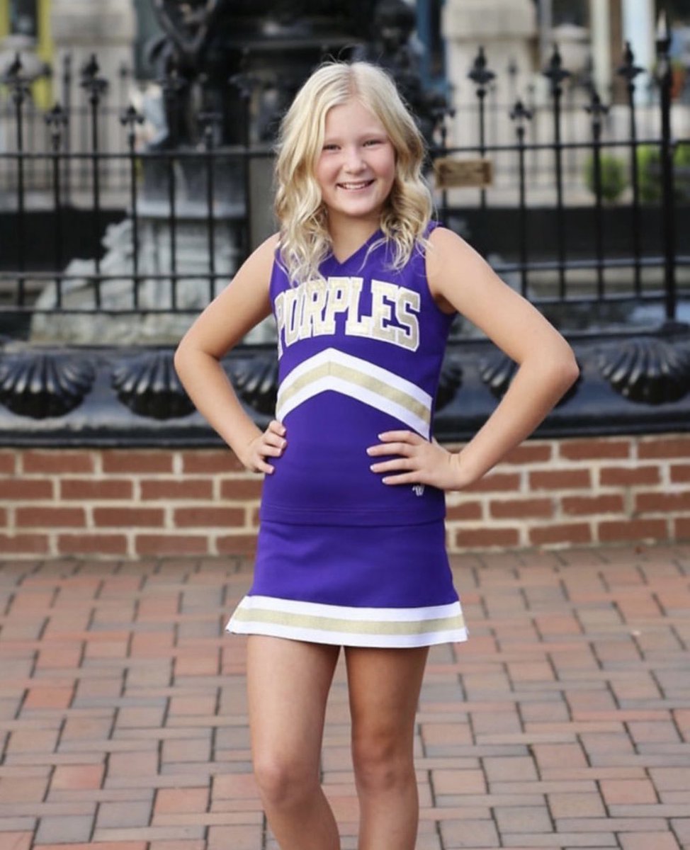 BGHS_Cheer's tweet photo. Today we’re celebrating Sweet Edie’s Birthday! 💜💛

To know Edie is to love her. She’s been attending BG cheer camps and clinics since she was just 3 years old. While we’re sad there’s only one year left, we’re so excited for her senior season! https://t.co/6VGG80judU