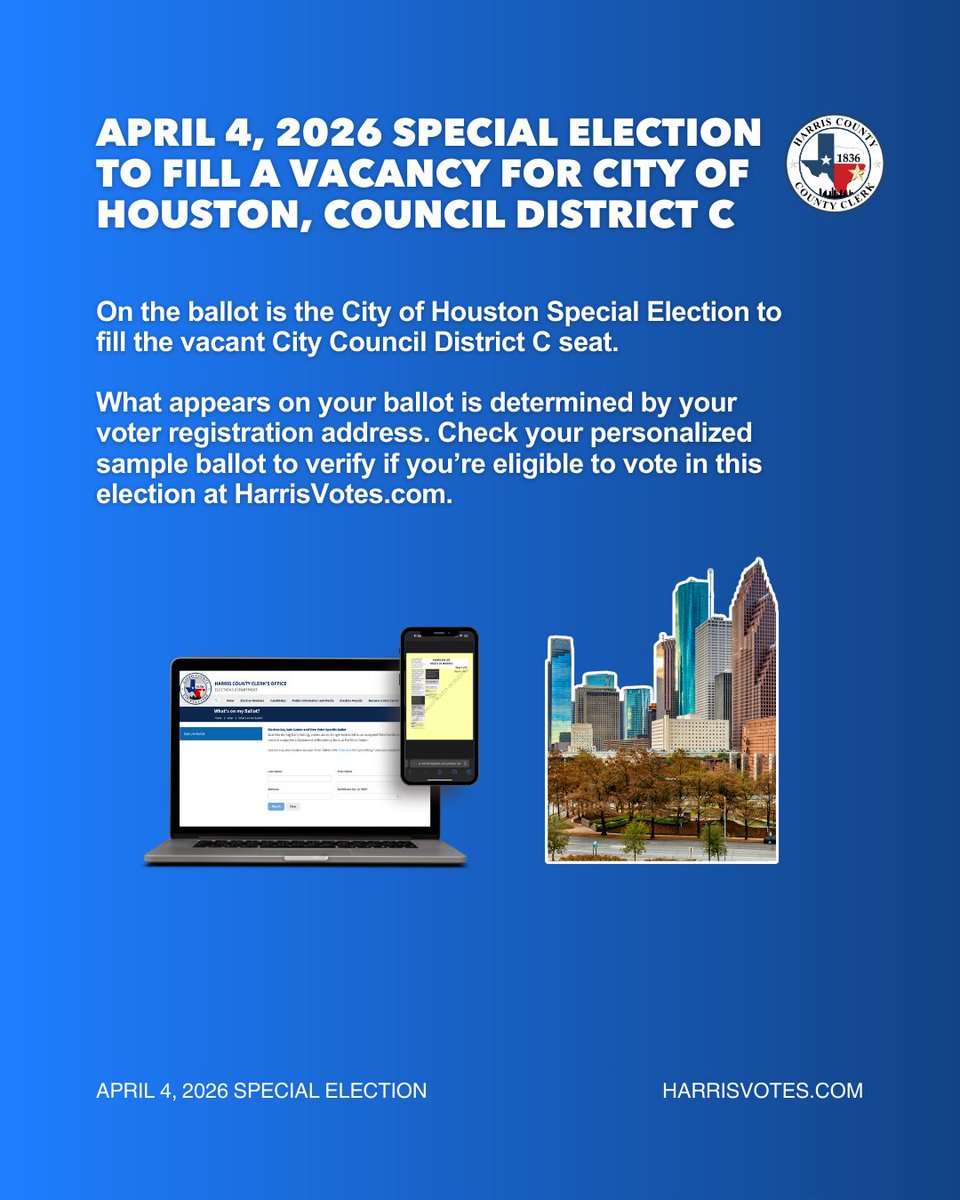 Harris County Elections Department tweet media
