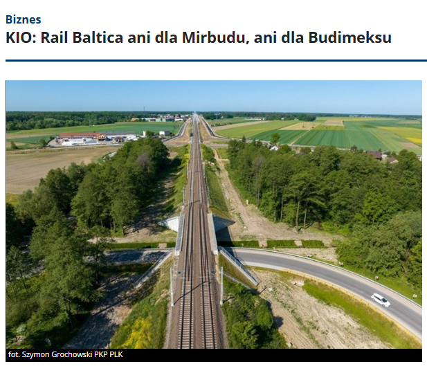 W przetargu na budowę trasy Rail Baltica dzięją się naprawdę dziwne rzeczy. 

Niedawnoo Krajowa Izba Odwoławcza wykluczyła konsorcjum Mirbud i Torpol z przetargu, uzasadniając swą decyzję kuriozalnym "zatajeniem grzywny sprzed 3 lat na kwotę 15 tysięcy zł". Mirbud i Torpol