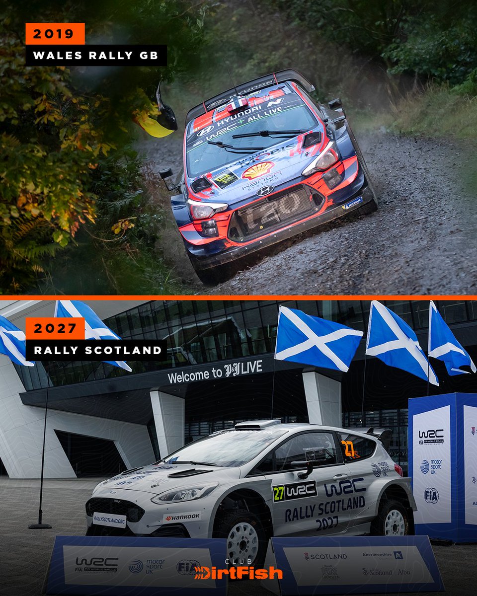 DirtFishRally's tweet photo. British rally fans, the wait is over ⌛️🙌

WRC is back in the UK from 2027, based in its new home of Scotland 🏴󠁧󠁢󠁳󠁣󠁴󠁿 https://t.co/nADq4hn113