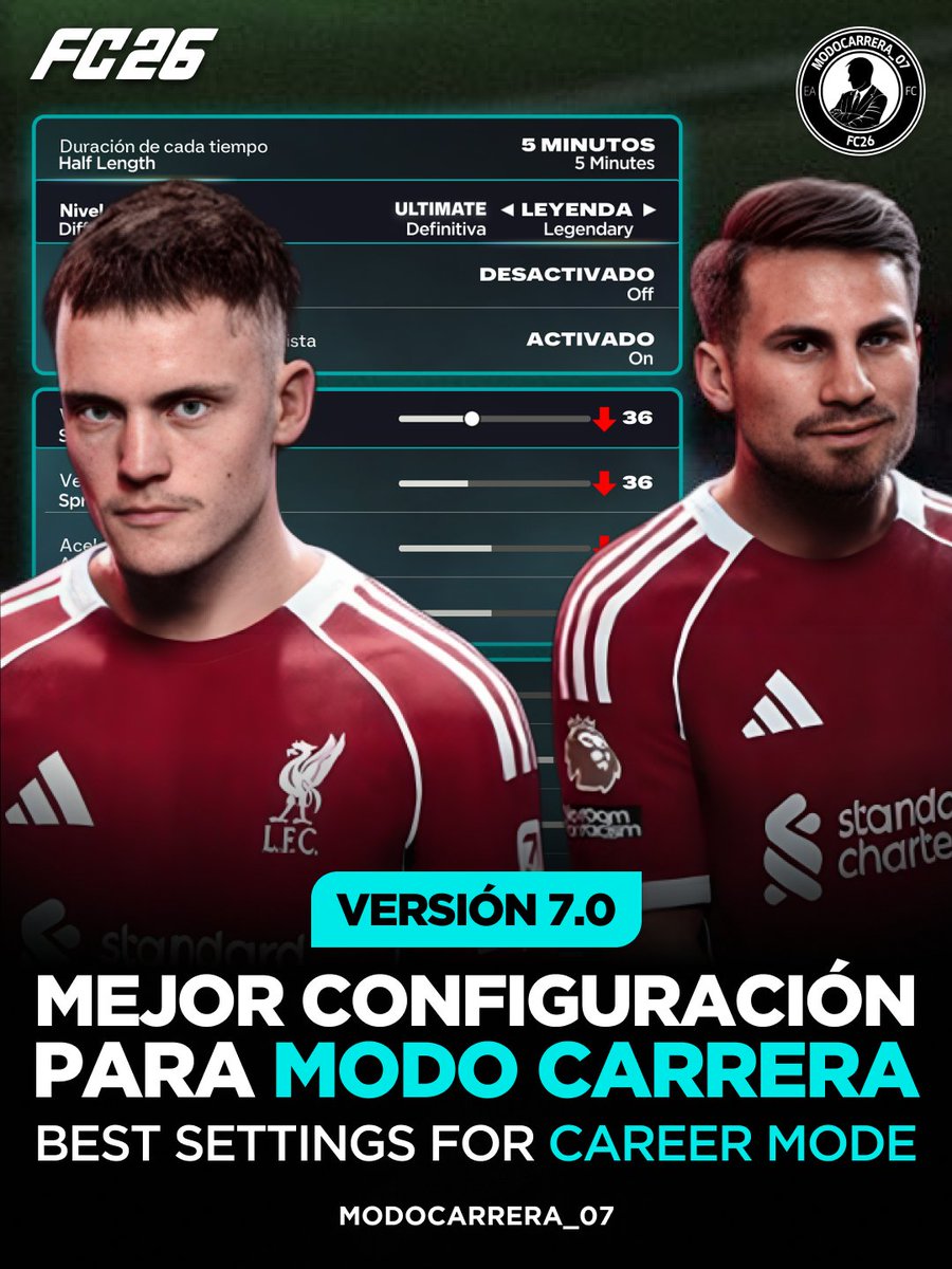 MCFifa_Colombia's tweet photo. 🔥🕹️ Mejor CONFIGURACIÓN para Modo Carrera en #FC26

🧶 Abrimos Hilo... https://t.co/n3s0TcpwjP
