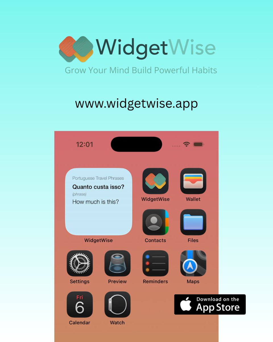 oi_apps's tweet photo. Most apps demand your attention.
WidgetWise works quietly in the background, helping you develop habits and knowledge through repetition and visual exposure.
Learn every time you unlock your phone.
#widgetwise
#personalgrowth 
#HabitBuildingApp 
#mindset https://t.co/smBDkfjRrW https://t.co/qN3JyiO3G9