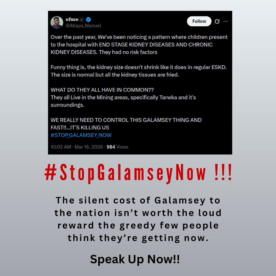 How long is this going to last???
Watch your own people die???
#StopGalamseyNow