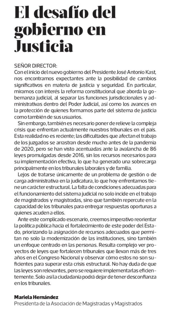 Magistradas y Magistrados de Chile tweet media