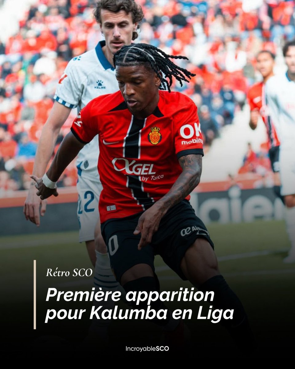 IncroyableSCO's tweet image. 🖤🤍 - Deux mois après son départ du SCO, Justin Kalumba a disputé ses premières minutes en Liga avec Majorque 🇪🇸 hier en entrant à la 57ème. 

Victoire face à l’Espanyol Barcelone (2-1) et Majorque sort de la zone rouge (16è, 28 pts) en 28 journées. ⚫️⚪️

#Ex #Angers #SCO