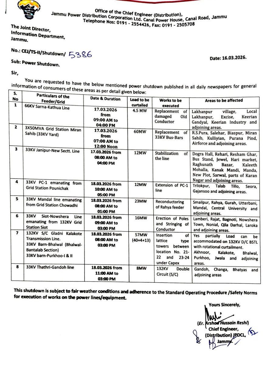 Jammu Power DISCOM tweet media
