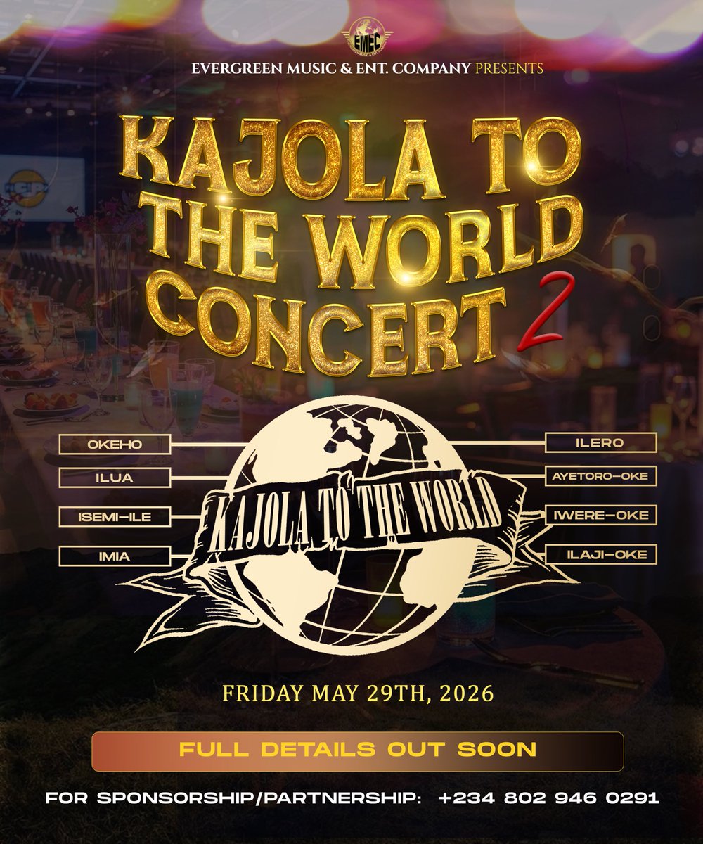 Iamykona's tweet photo. KAJOLA is not just where we were born or where we live… it is our HOME🏡

The people of Kajola deserve moments of joy, unity, and celebration together. That is why KAJOLA TO THE WORLD CONCERT 2nd Edition 🎉 is coming back bigger and better🌍💯 https://t.co/UaTU4IQRDm