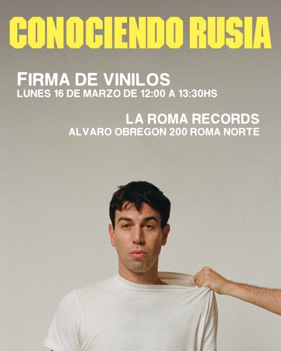 conociendorusia's tweet photo. amigos de CDMX 🇲🇽 hoy firma de vinilos en @LaRomaRecords !! https://t.co/w6fOs39IWr