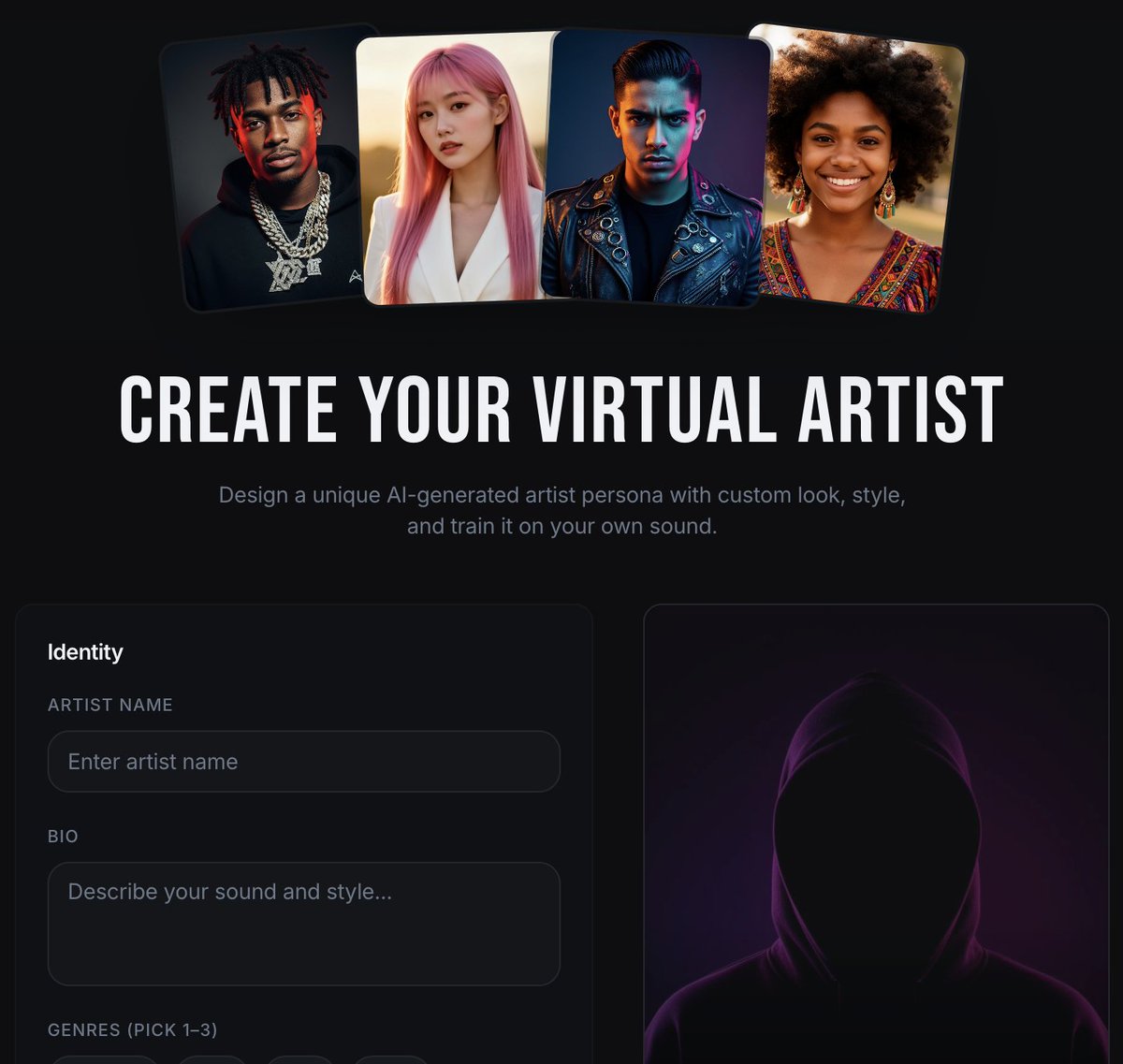 BeatPopAI's tweet photo. Create your own virtual AI music artist with https://t.co/xw7GfbKRga 

Your sound. Your style. 

This is AI working for artists and musicians and giving them back control, and it will change the industry forever.

#artists #ai https://t.co/IKYZ7AnAey