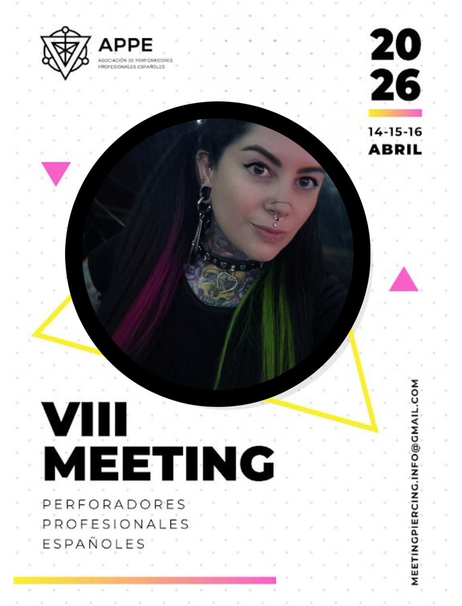 ¡Próxima parada: España! ✈️🇪🇸
Estoy muy feliz de compartir contigo esta noticia, este año estaré presente en el 8º meeting perforadores profesionales españoles <a href="/appe/">appe</a>.piercing 😊🔥

¡España, allá voy! 🇪🇸❤️‍🔥