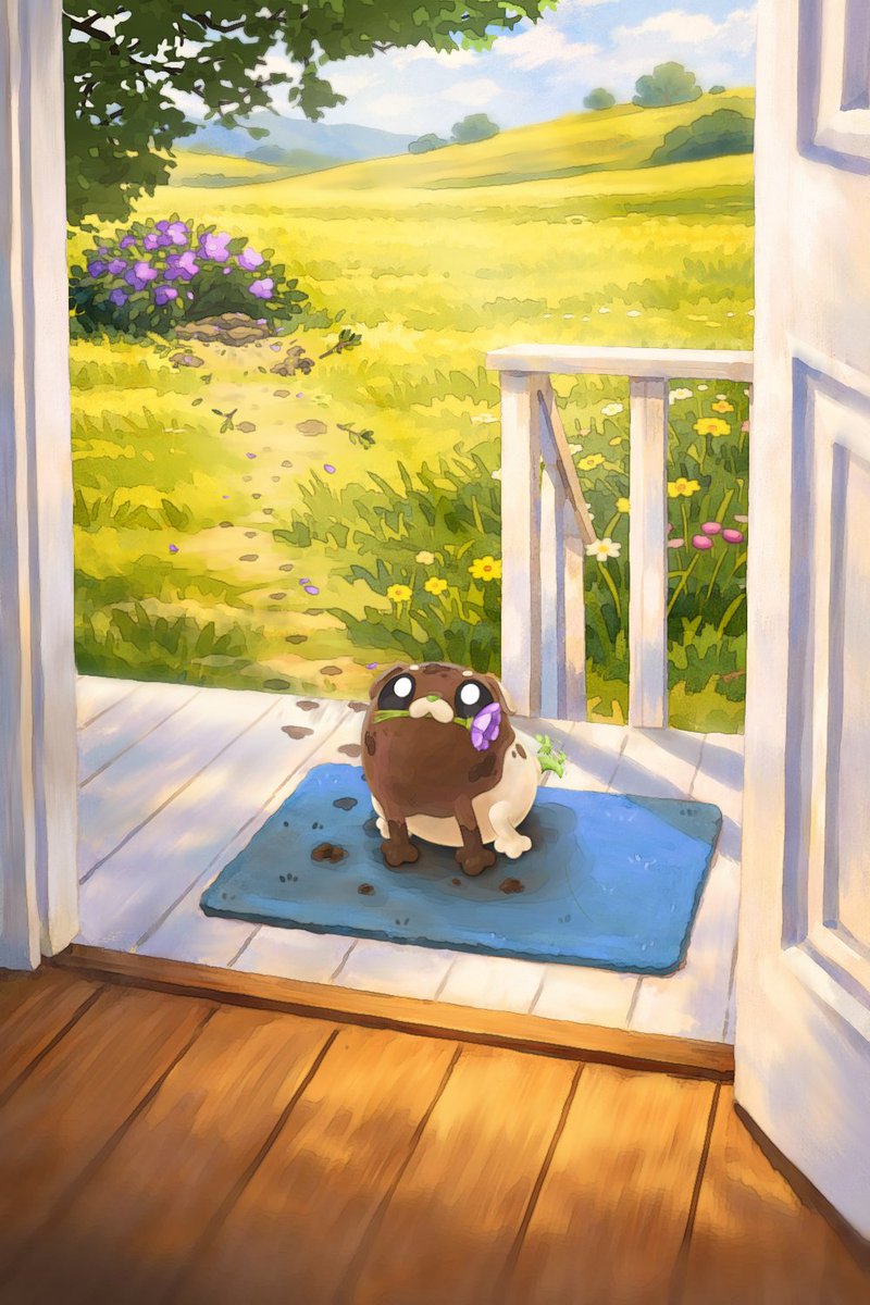 DrakoryArts's tweet photo. Pugtato fanart!!! 🥔
A fakemon created by my lovely friend @HaruVulpix which is one of the most cute and dummy creatures I've ever seen and I love it!
I wonder how it's evolution will look like 🤭

Hope you like it 💙 
#fakemon #art #digitalart #fanart #pokemonart #pugtato https://t.co/h1fNF4bgAT