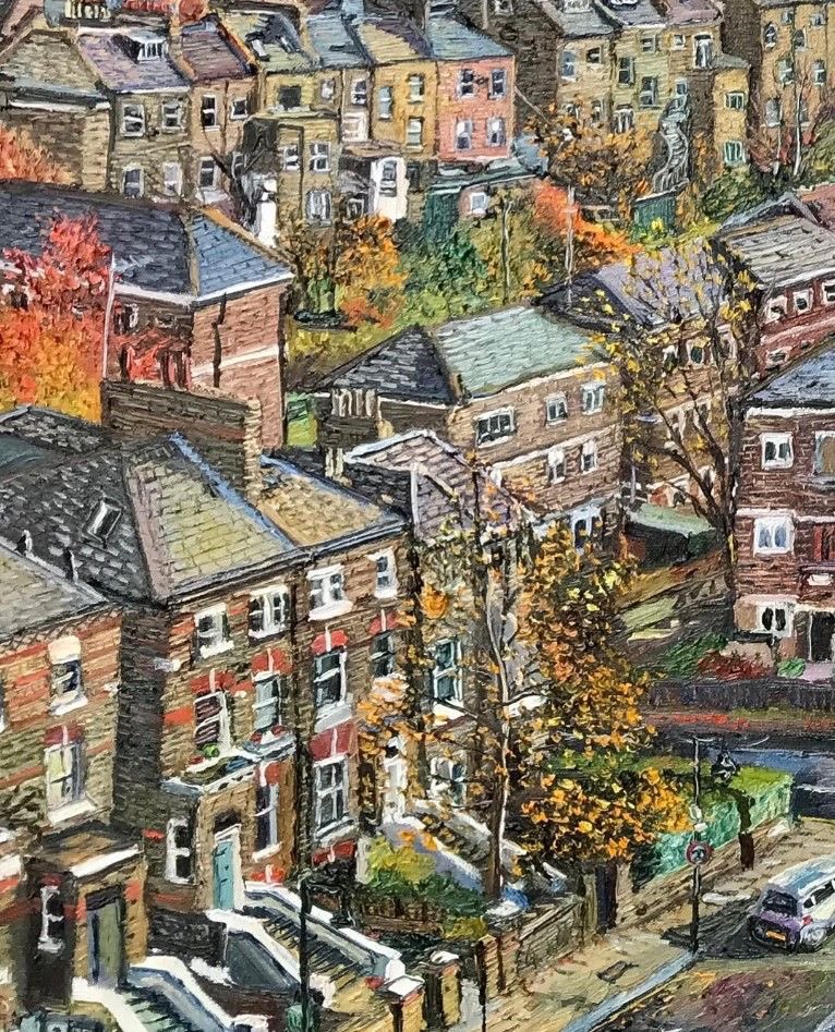 Hello again 
Melissa Scott- Miller.   Always astounded by her work.  
Incredibly detailed cityscapes the depth is amazing.  
English painter