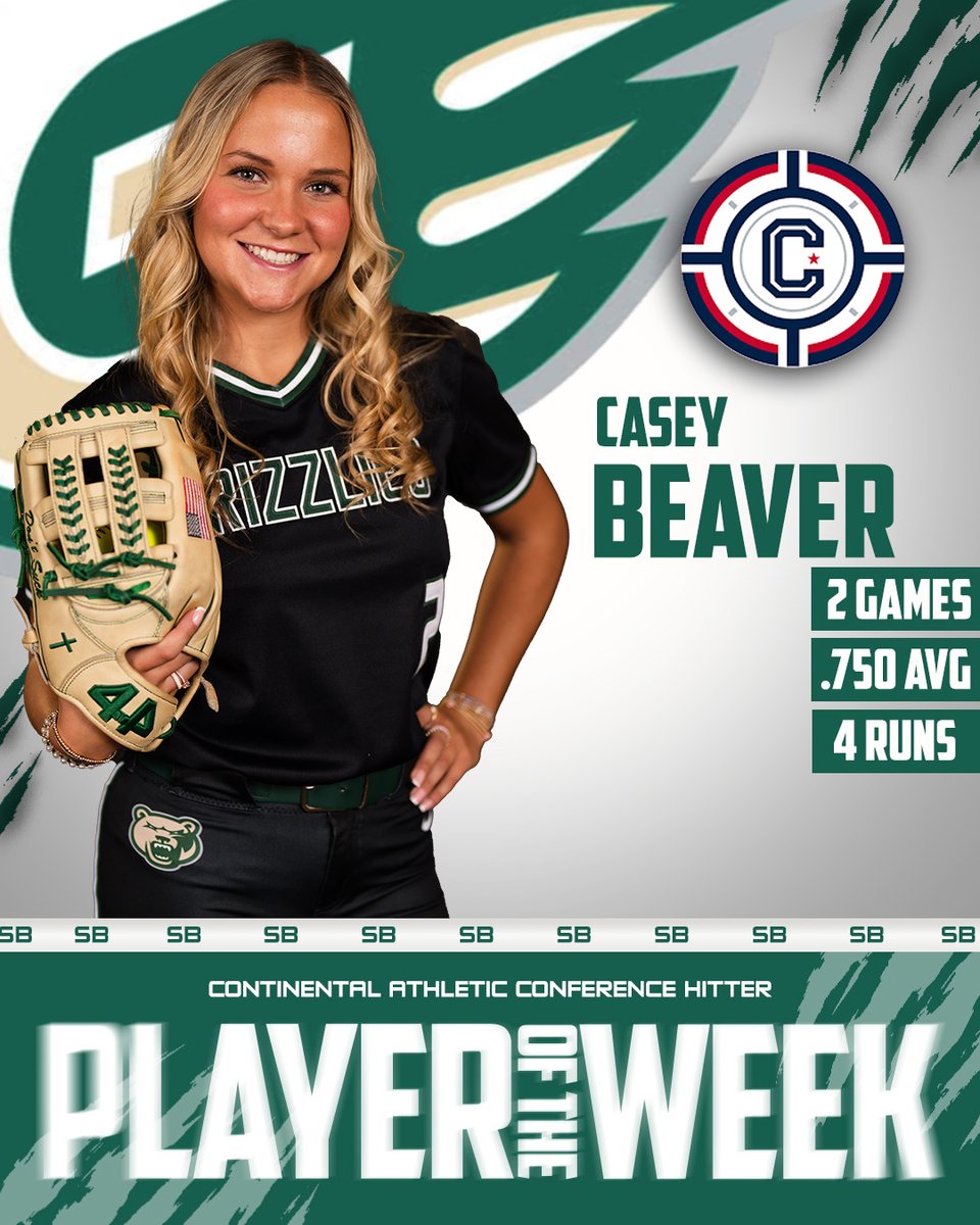 GGC_Softball's tweet photo. Casey Beaver Named CAC Softball Hitter of the Week. She tied the program's single-game record with five hits in the opener of last Saturday's doubleheader at No. 25 Lindsey Wilson (Ky.).

📰 - https://t.co/uOoCN4qHam

#ClawsOut | #PumpingOutChampions https://t.co/fySXEQRVbM