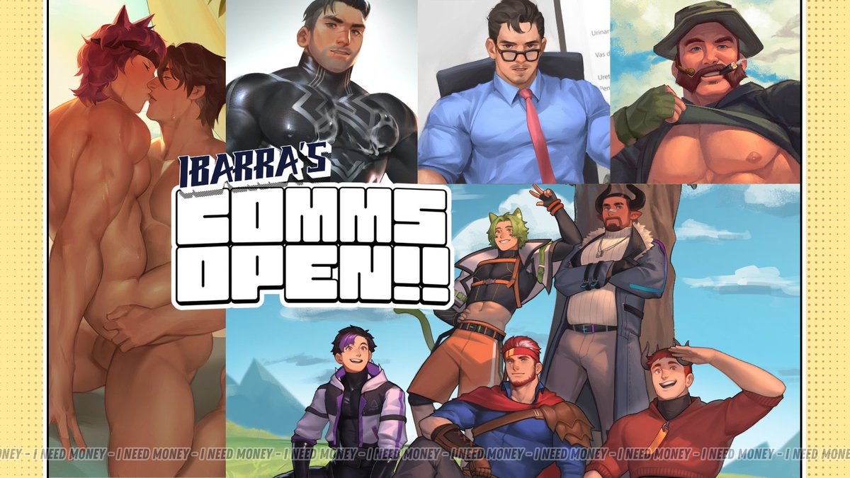 📢 COMMISSIONS OPEN 🎶
💰 PRICES START AT $150 💸

Message me thru 📧 DMs or VGen! 
>> vgen.co/ibarra_bara 🟩
