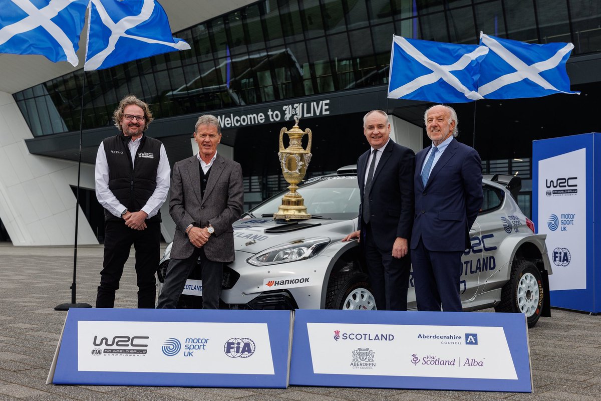 WRCScotland's tweet photo. Launching into an exciting new chapter for UK and Scottish rallying.

Bringing everyone together to signal the start of something special 🤝 ✍️ 

#WRC #RallyScotland https://t.co/5LFdKykPLp
